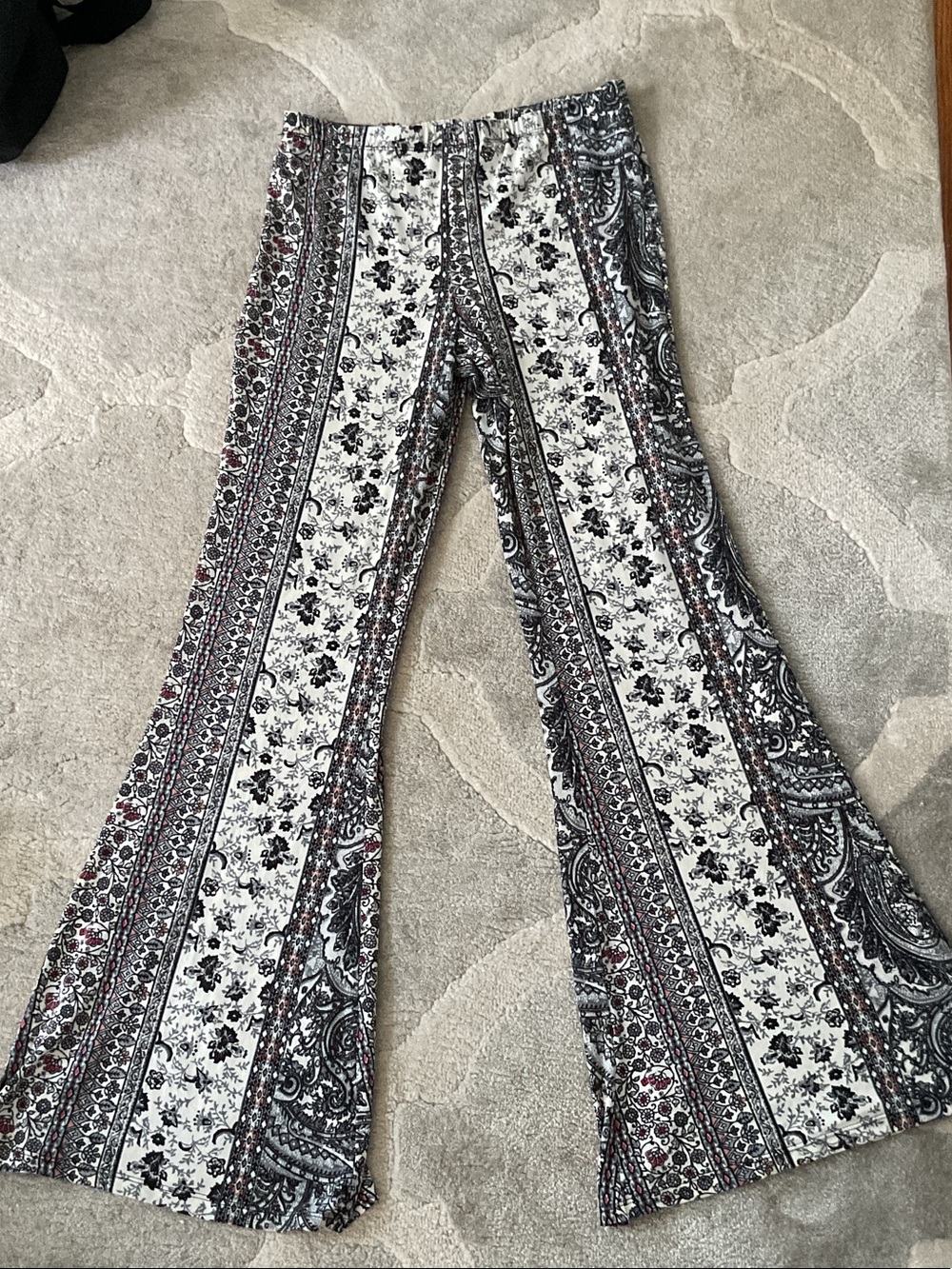 Floral Stripe Bell bottom / flared Pants